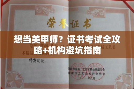 全国想当美甲师?证书考试全攻略+机构避坑指南