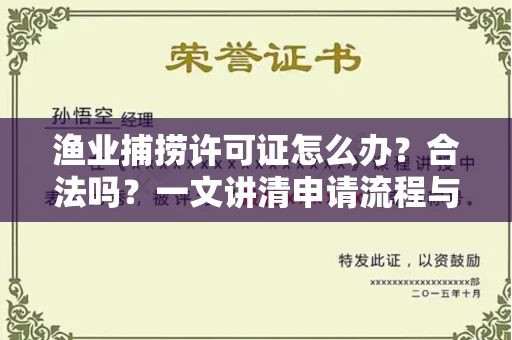 全国渔业捕捞许可证怎么办?合法吗?一文讲清申请流程与合规要点